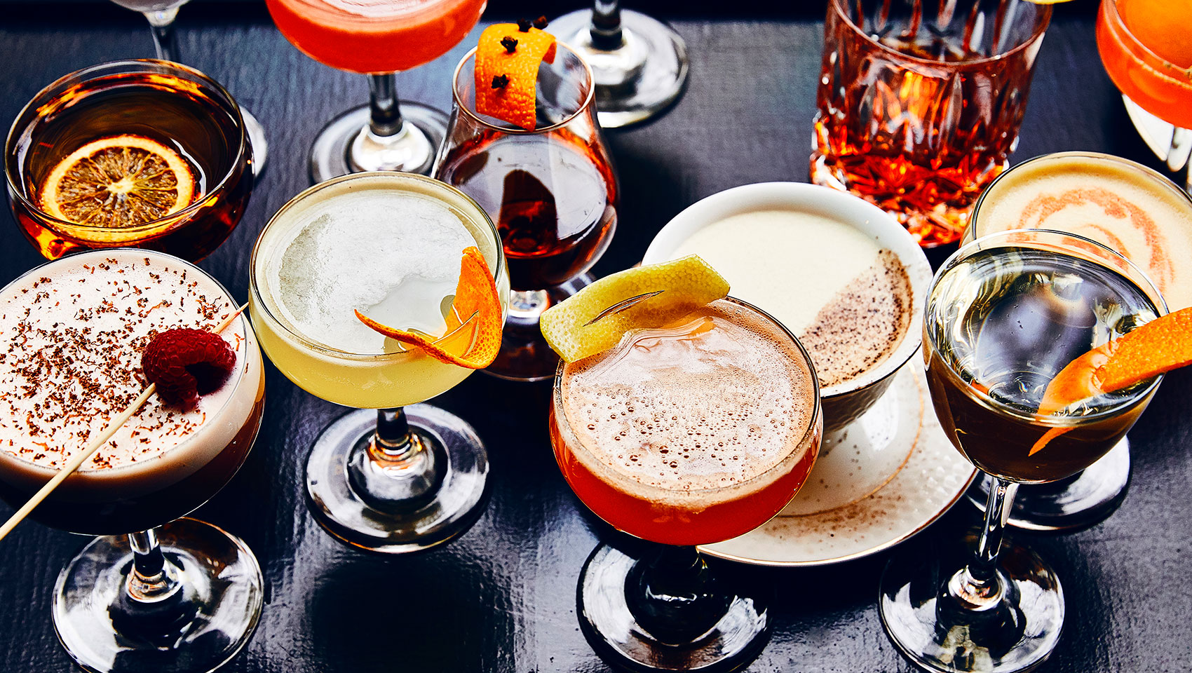Delicious assortment of craft cocktails from old fashions to espresso martinis