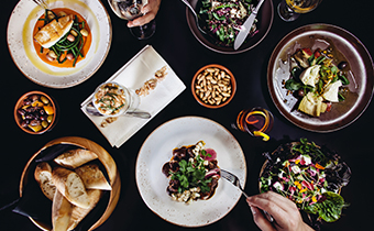 group dining at sazerac restaurant