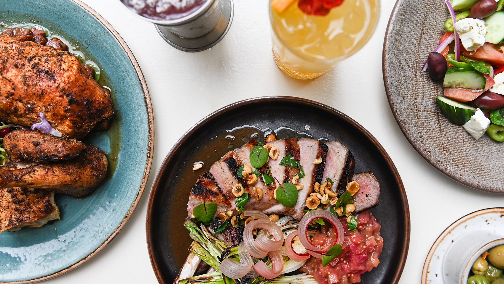 selection of dishes at Marin at Kimpton Hotel Monaco Seattle