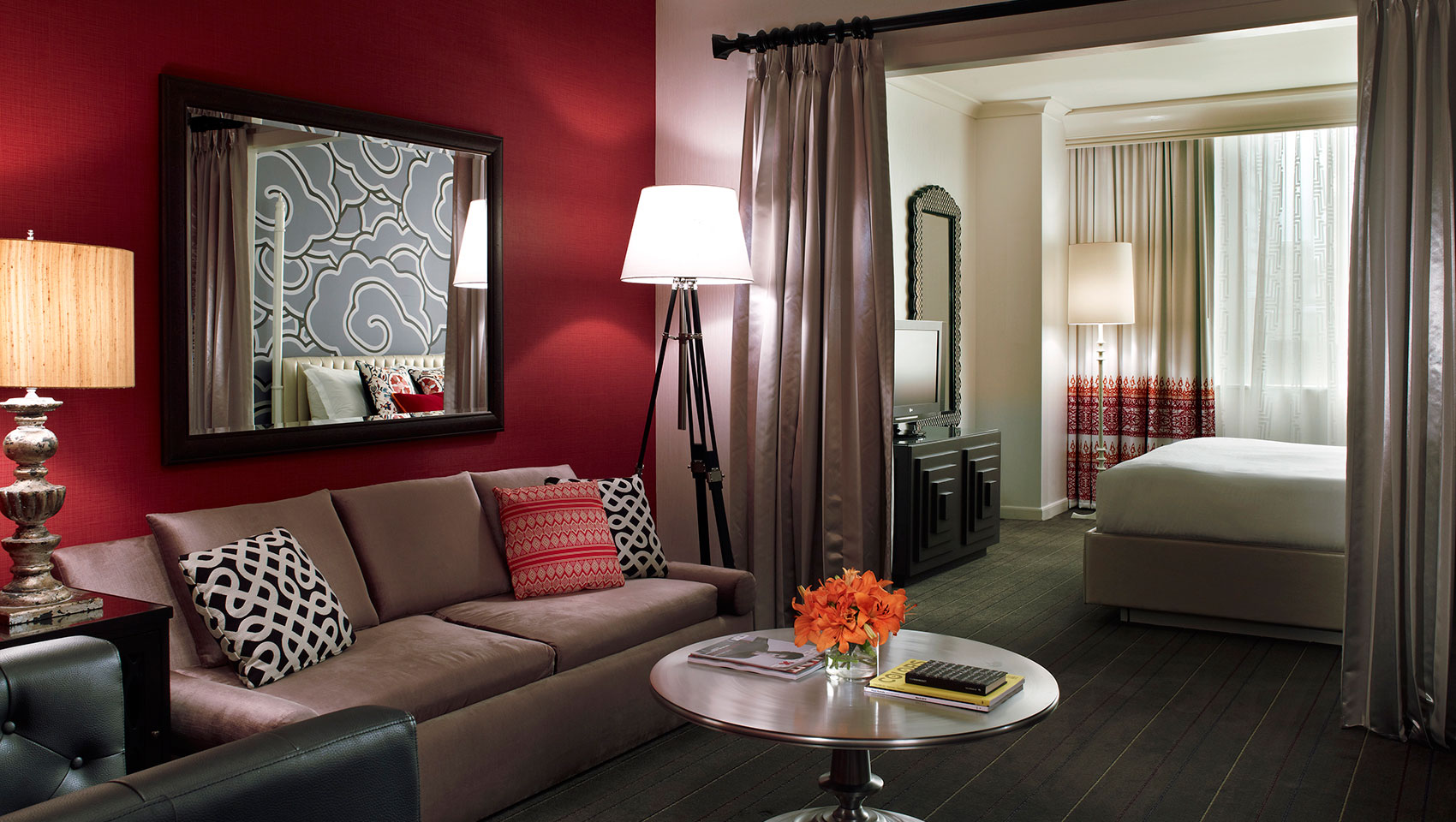 Kimpton Hotel Monaco Seattle suite with living room