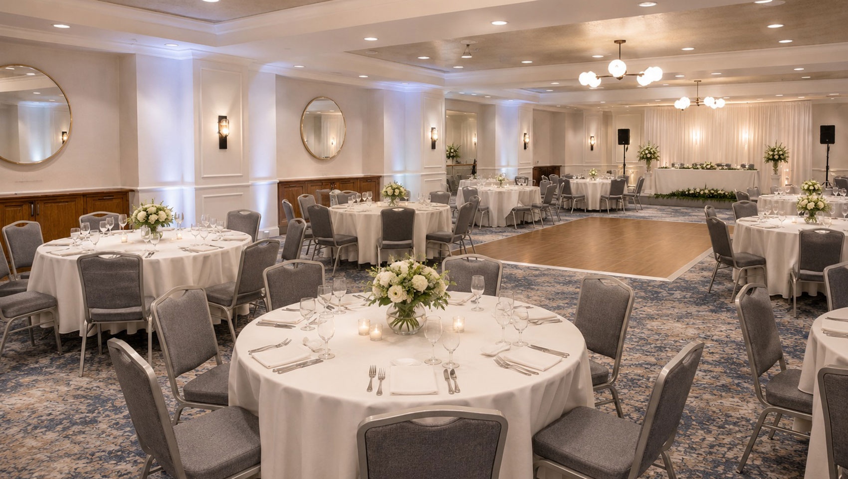 Wedding Reception set-up in the Admiral Ballroom