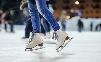 ice skating outdoors