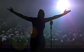 singer on stage